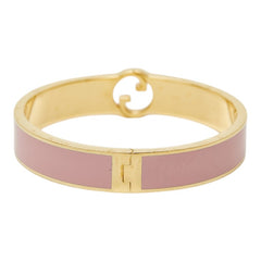 グッチ インターロッキングG バングル リング セット #S ゴールド ピンク メッキ レディース GUCCI 【中古】