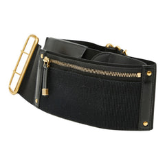 ディオール サドル ベルト ブラック ファブリック レザー レディース Dior 【中古】