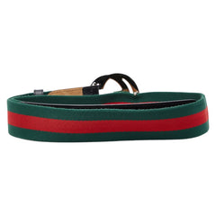 グッチ ベルト サイズ：85/34 411924 マルチカラー ブラック キャンバス レザー メンズ GUCCI 【中古】
