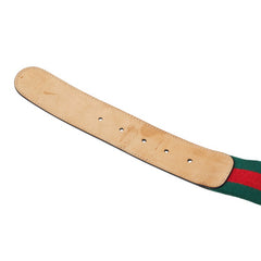 グッチ ベルト サイズ：85/34 411924 マルチカラー ブラック キャンバス レザー メンズ GUCCI 【中古】