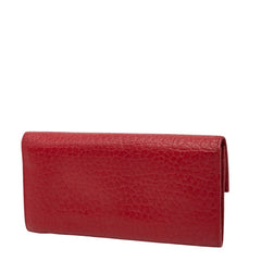 プラダ 長財布 レッド レザー レディース PRADA 【中古】