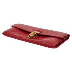 プラダ 長財布 レッド レザー レディース PRADA 【中古】