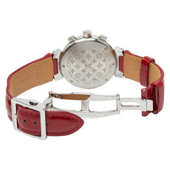 ルイ ヴィトン タンブール 腕時計 Q1321 クオーツ ブラウン文字盤 ステンレススチール パテントレザー レディース LOUIS VUITTON 【中古】