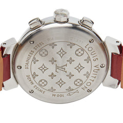 ルイ ヴィトン タンブール 腕時計 Q1321 クオーツ ブラウン文字盤 ステンレススチール パテントレザー レディース LOUIS VUITTON 【中古】