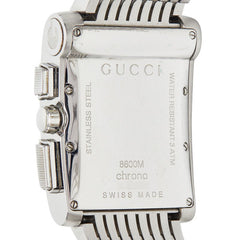 グッチ アクアタイマー Gメトロ 腕時計 8600M クオーツ ブラック文字盤 ステンレススチール メンズ GUCCI 【中古】