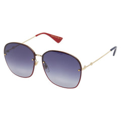 グッチ ビー 蜂 ラメ サングラス グラデーションレンズ GG0228S レッド ゴールド プラスチック メタル レディース GUCCI 【中古】