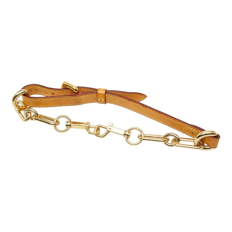 ルイ ヴィトン チェーンストラップ ショルダーストラップ ブラウン レザー レディース LOUIS VUITTON 【中古】