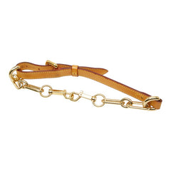 ルイ ヴィトン チェーンストラップ ショルダーストラップ ブラウン レザー レディース LOUIS VUITTON 【中古】