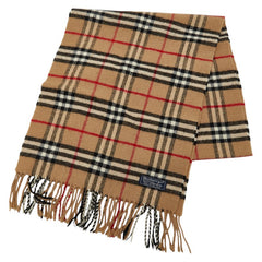 バーバリー ノバチェック マフラー ブラウン マルチカラー ウール レディース BURBERRY 【中古】