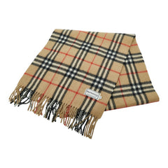 バーバリー ノバチェック マフラー ベージュ マルチカラー カシミヤ レディース BURBERRY 【中古】