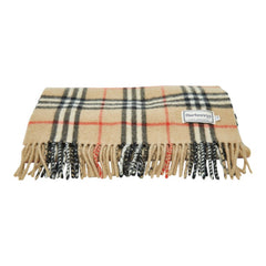 バーバリー ノバチェック マフラー ベージュ マルチカラー カシミヤ レディース BURBERRY 【中古】