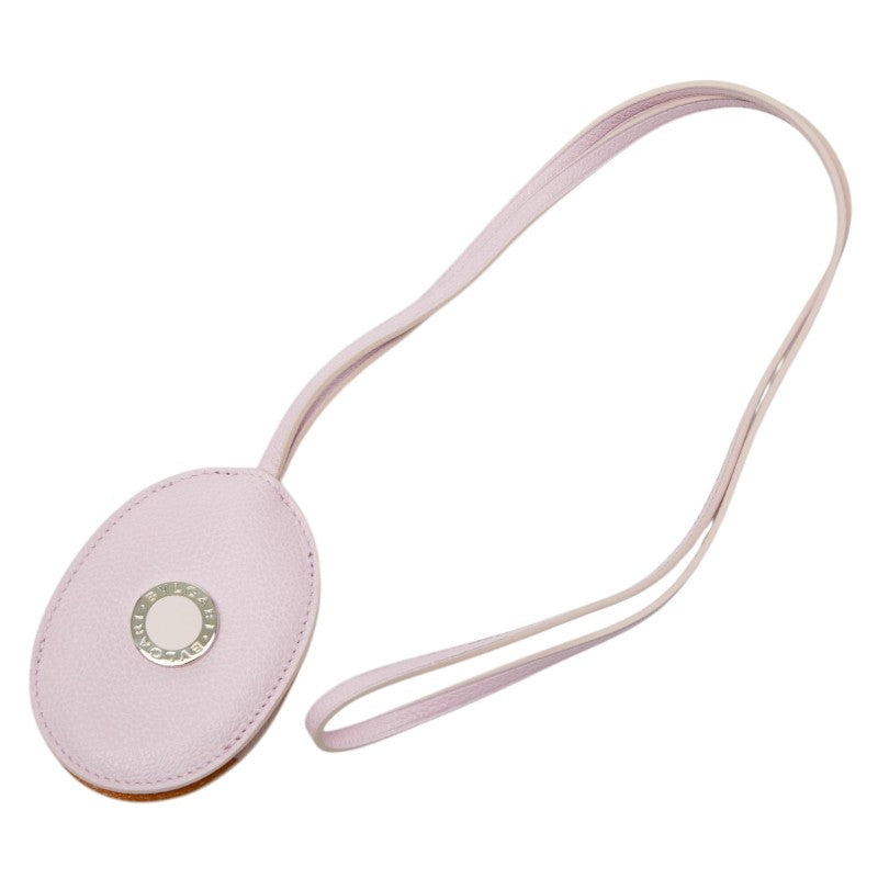 ブルガリ クロシェット キーリング キーネックホルダー ピンク レザー レディース BVLGARI 【中古】