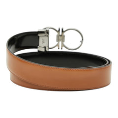 サルヴァトーレフェラガモ ガンチーニ リバーシブル ベルト ブラウン ブラック レザー メンズ Salvatore Ferragamo 【中古】