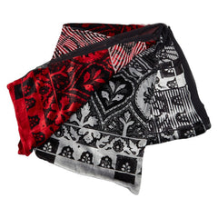 エトロ スカーフ レッド グレー ブラック シルク ビスコース レディース ETRO 【中古】