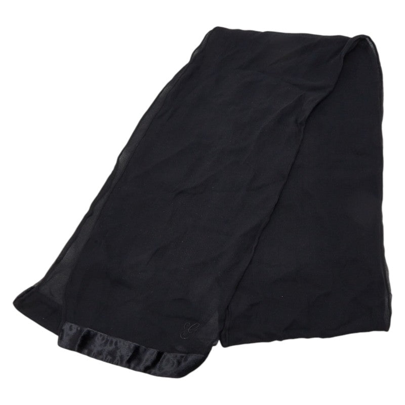 グッチ スカーフ ブラック シルク レディース GUCCI 【中古】