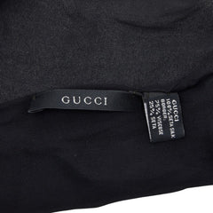 グッチ スカーフ ブラック シルク レディース GUCCI 【中古】
