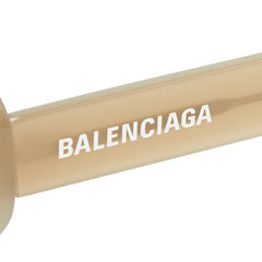 バレンシアガ ロゴ サングラス BB0446S グレージュ プラスチック レディース BALENCIAGA 【中古】