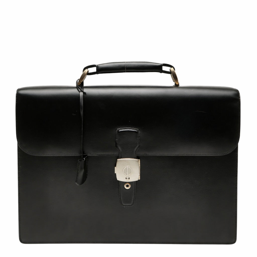 ダンヒル ブリーフケース ビジネスバッグ ブラック レザー メンズ Dunhill 【中古】
