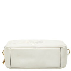 マイケルコース レイシー レインボー パンチング ロゴ ショルダーバッグ ホワイト レザー レディース Michael Kors 【中古】