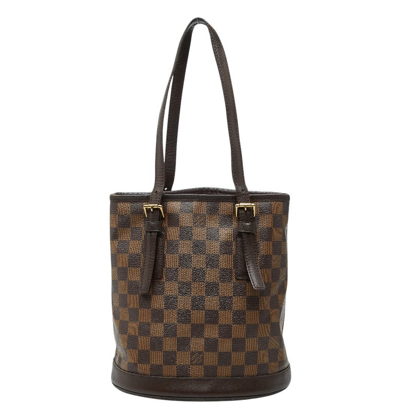 ルイ ヴィトン ダミエ マレ トートバッグ ショルダーバッグ バケツ N42240 ブラウン PVC レザー レディース LOUIS VUITTON 【中古】
