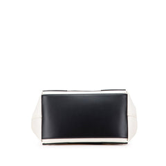 バレンシアガ ネイビーカバス S ハンドバッグ トートバッグ 339933 アイボリー ブラック レザー キャンバス レディース BALENCIAGA 【中古】