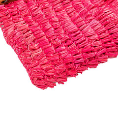 バレンシアガ ハンドバッグ かごバッグ 286990 ピンク ブラウン ラフィア レザー レディース BALENCIAGA 【中古】