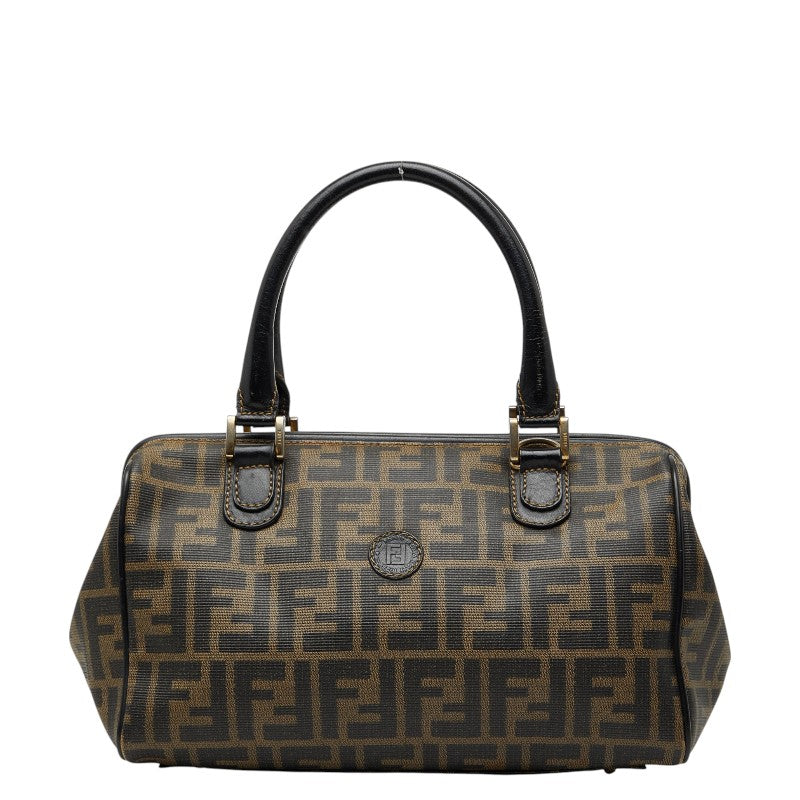 フェンディ ズッカ ショルダーバッグ 04498 ブラウン ブラック PVC レザー レディース FENDI 【中古】
