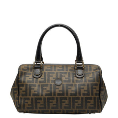 フェンディ ズッカ ショルダーバッグ 04498 ブラウン ブラック PVC レザー レディース FENDI 【中古】