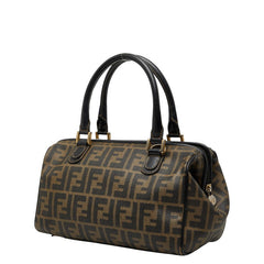 フェンディ ズッカ ショルダーバッグ 04498 ブラウン ブラック PVC レザー レディース FENDI 【中古】