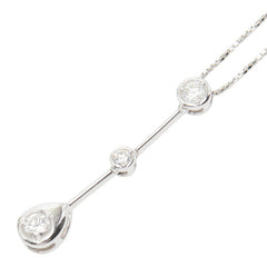 Pt900 プラチナ Pt850 プラチナ ダイヤ0.30ct ペンダント ネックレス レディース 【中古】