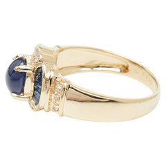 K18YG イエローゴールド サファイア1.62ct ダイヤ0.08ct リング 指輪 レディース 12号 【中古】