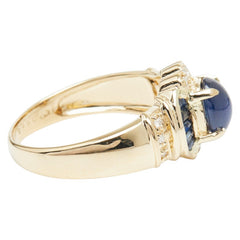 K18YG イエローゴールド サファイア1.62ct ダイヤ0.08ct リング 指輪 レディース 12号 【中古】