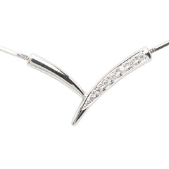 Pt850 プラチナ ダイヤ0.05ct GINZA TANAKA ネックレス レディース 【中古】