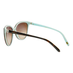 ティファニー キャットアイ グラデーション サングラス TF4089-B ブラウン ブルー プラスチック レディース TIFFANY&Co. 【中古】