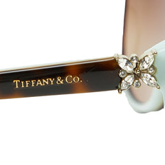 ティファニー キャットアイ グラデーション サングラス TF4089-B ブラウン ブルー プラスチック レディース TIFFANY&Co. 【中古】