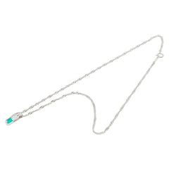 Pt900 プラチナ Pt850 プラチナ エメラルド　0.39ct ダイヤ0.22ct ペンダント ネックレス レディース 【中古】