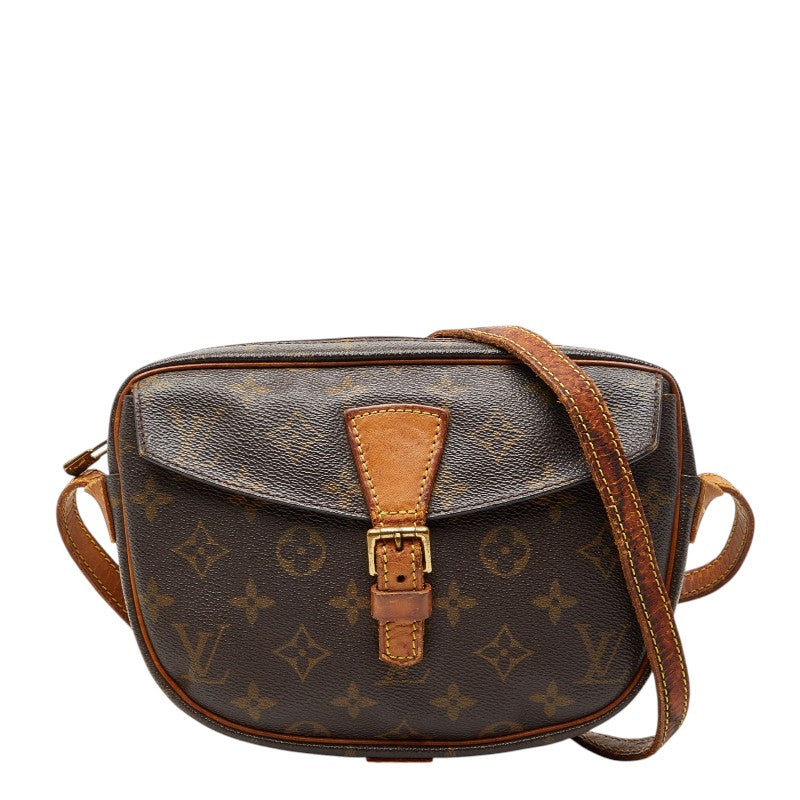 ルイ ヴィトン モノグラム ジュヌフィーユPM ショルダーバッグ M51227 ブラウン PVC レザー レディース LOUIS VUITTON 【中古】