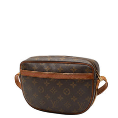 ルイ ヴィトン モノグラム ジュヌフィーユPM ショルダーバッグ M51227 ブラウン PVC レザー レディース LOUIS VUITTON 【中古】