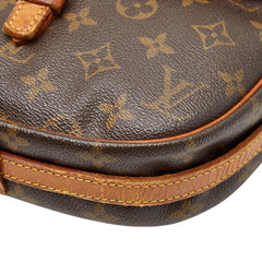 ルイ ヴィトン モノグラム ジュヌフィーユPM ショルダーバッグ M51227 ブラウン PVC レザー レディース LOUIS VUITTON 【中古】