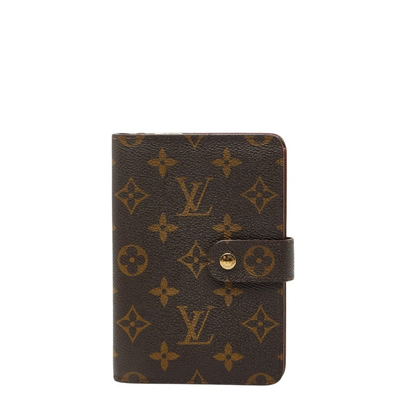 ルイ ヴィトン モノグラム ポルトパピエ 二つ折り財布 M61207 ブラウン PVC レザー レディース LOUIS VUITTON 【中古】