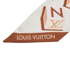 ルイ ヴィトン バンドーBB ラッキーLV スカーフ M78427 ピンク マルチカラー シルク レディース LOUIS VUITTON 【中古】