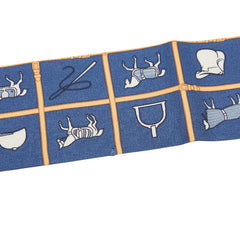 エルメス ツイリー Couvertures et Tenues de Jour 馬着 スカーフ ブルー マルチカラー レディース HERMES 【中古】
