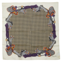 ディオール スカーフ ホワイト マルチカラー レディース Dior 【中古】