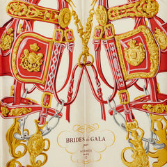 エルメス カレ90 BRIDES de GALA 式典用の馬勒 スカーフ ブラック マルチカラー レディース HERMES 【中古】