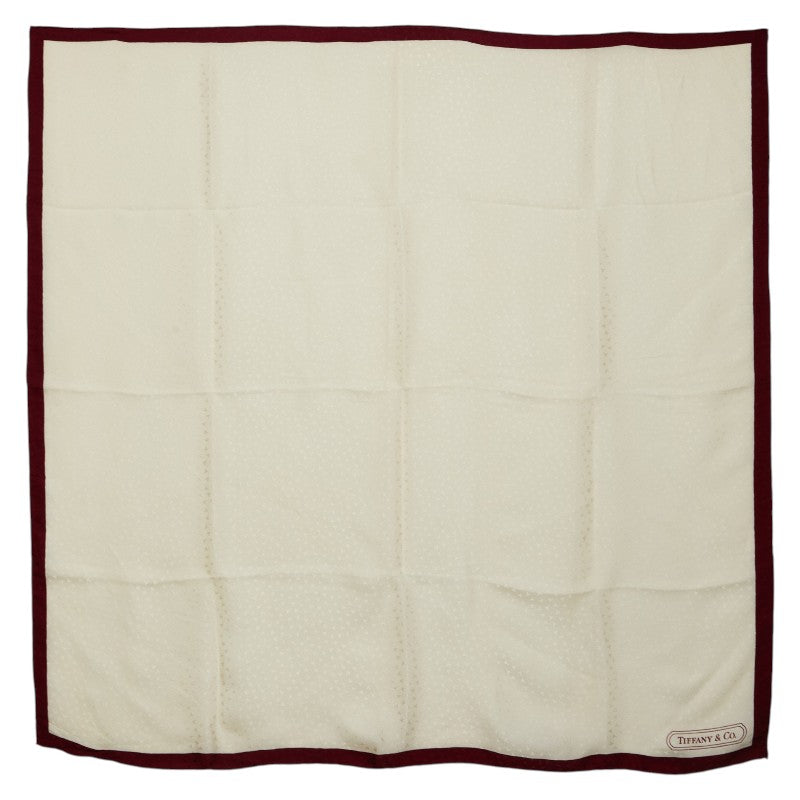 ティファニー スカーフ ホワイト レッド レディース TIFFANY&Co. 【中古】