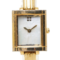 サンローラン バングルウォッチ 腕時計 シェル文字盤 5920-H12115 クオーツ ホワイト文字盤 メッキ レディース SAINT LAURENT 【中古】