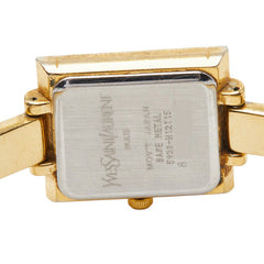 サンローラン バングルウォッチ 腕時計 シェル文字盤 5920-H12115 クオーツ ホワイト文字盤 メッキ レディース SAINT LAURENT 【中古】