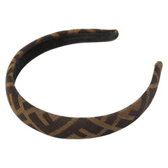 フェンディ ズッカ カチューシャ ヘアアクセサリー ブラウン キャンバス レディース FENDI 【中古】