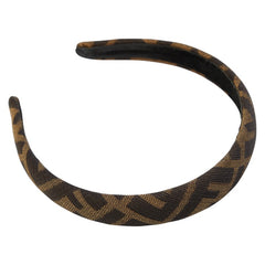フェンディ ズッカ カチューシャ ヘアアクセサリー ブラウン キャンバス レディース FENDI 【中古】