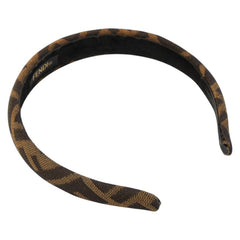フェンディ ズッカ カチューシャ ヘアアクセサリー ブラウン キャンバス レディース FENDI 【中古】
